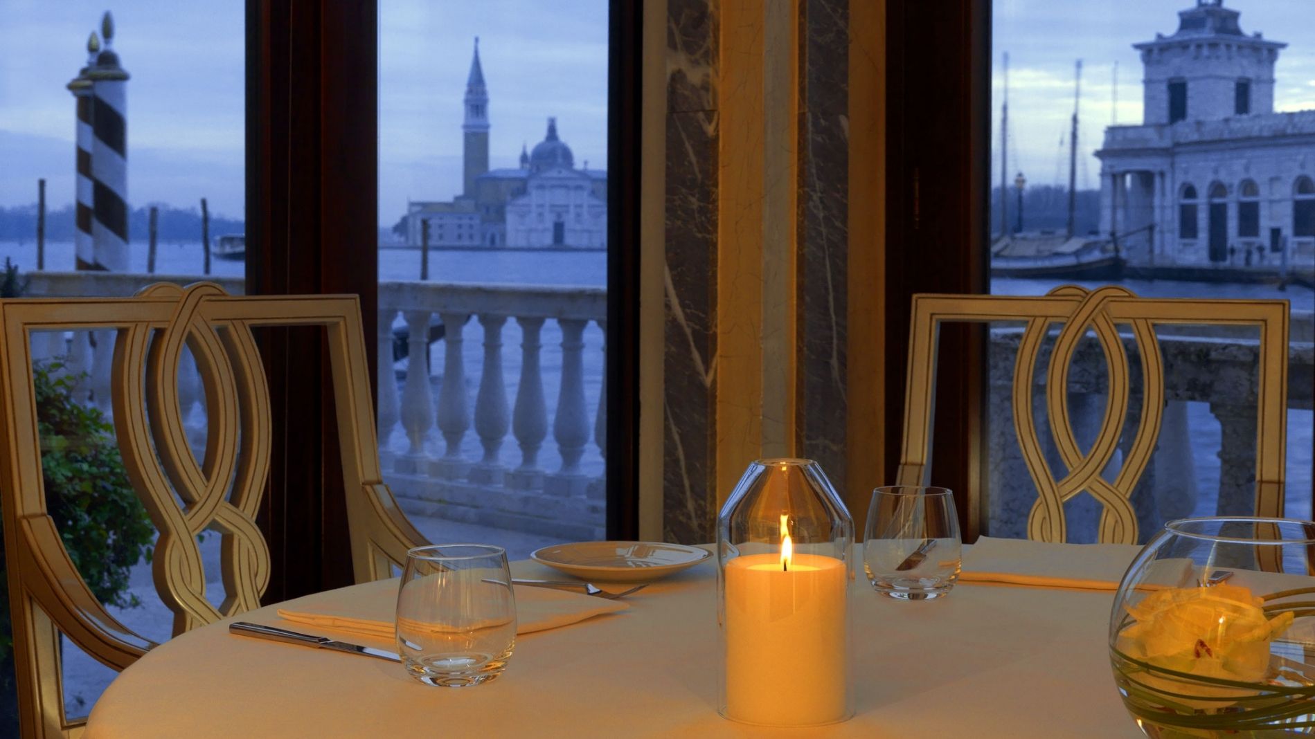 lume di candela ristorante la cusina vista canal grande